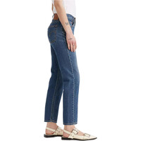 Levi'S pantalón mujer 501 CROP LIGHTWEIGHT MED INDIGO - WORN IN vista detalle