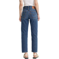 Levi'S pantalón mujer 501 CROP LIGHTWEIGHT MED INDIGO - WORN IN vista trasera