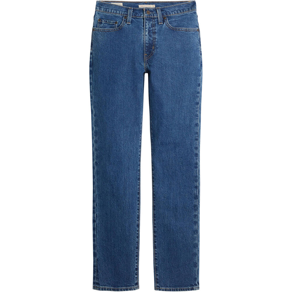 Levi'S pantalón mujer 724 HIGH RISE STRAIGHT MED INDIGO - WORN IN vista detalle