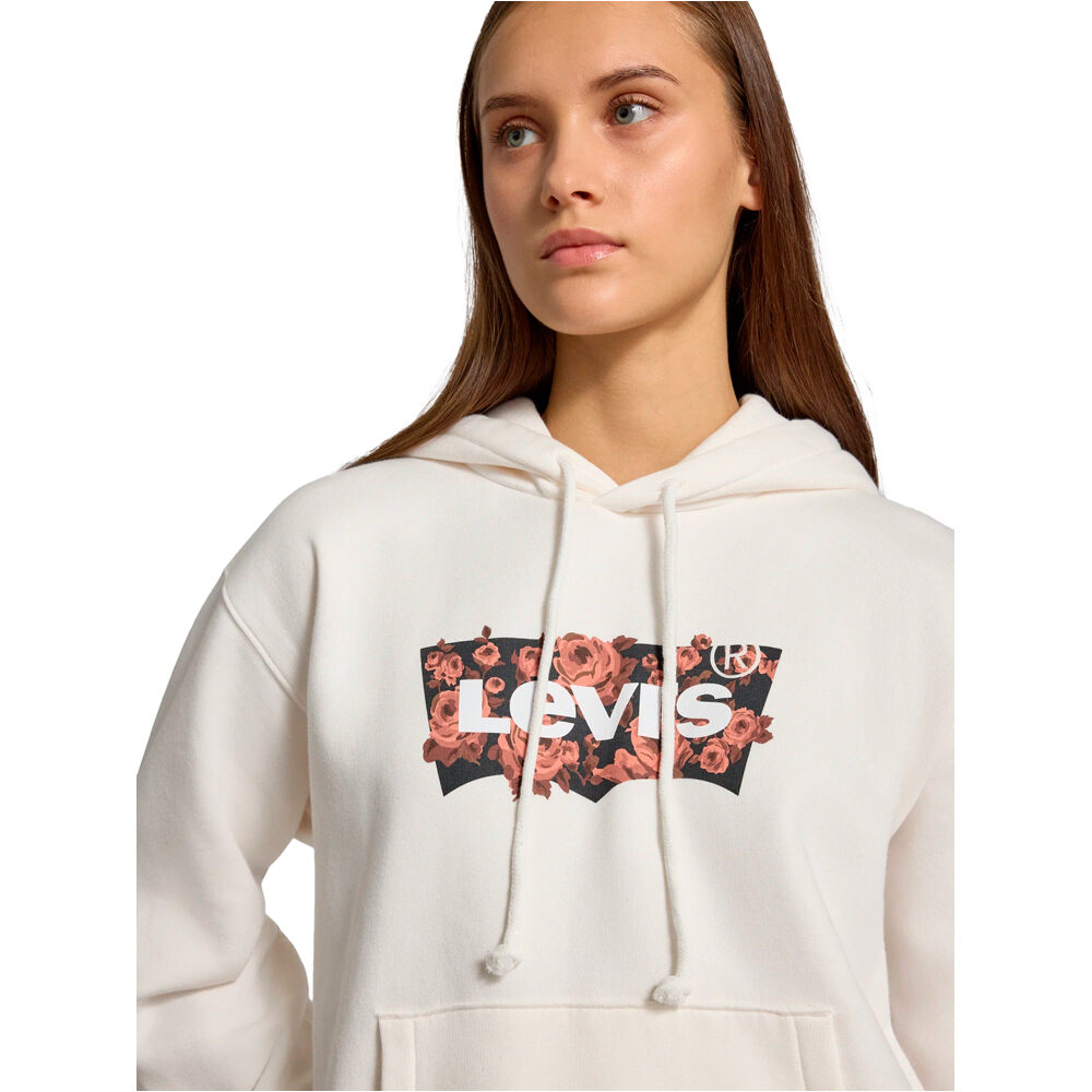 Levi'S sudadera mujer LSE_GRAP EVERYDAY HOODIE WHITES vista detalle