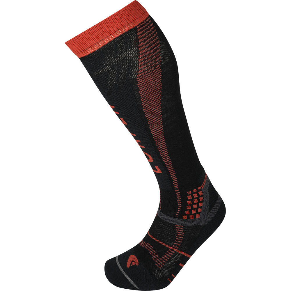 Lorpen calcetines esquí S3MLC MENs T3 SKI LIGHT ECO BLACK/ORANGE vista frontal