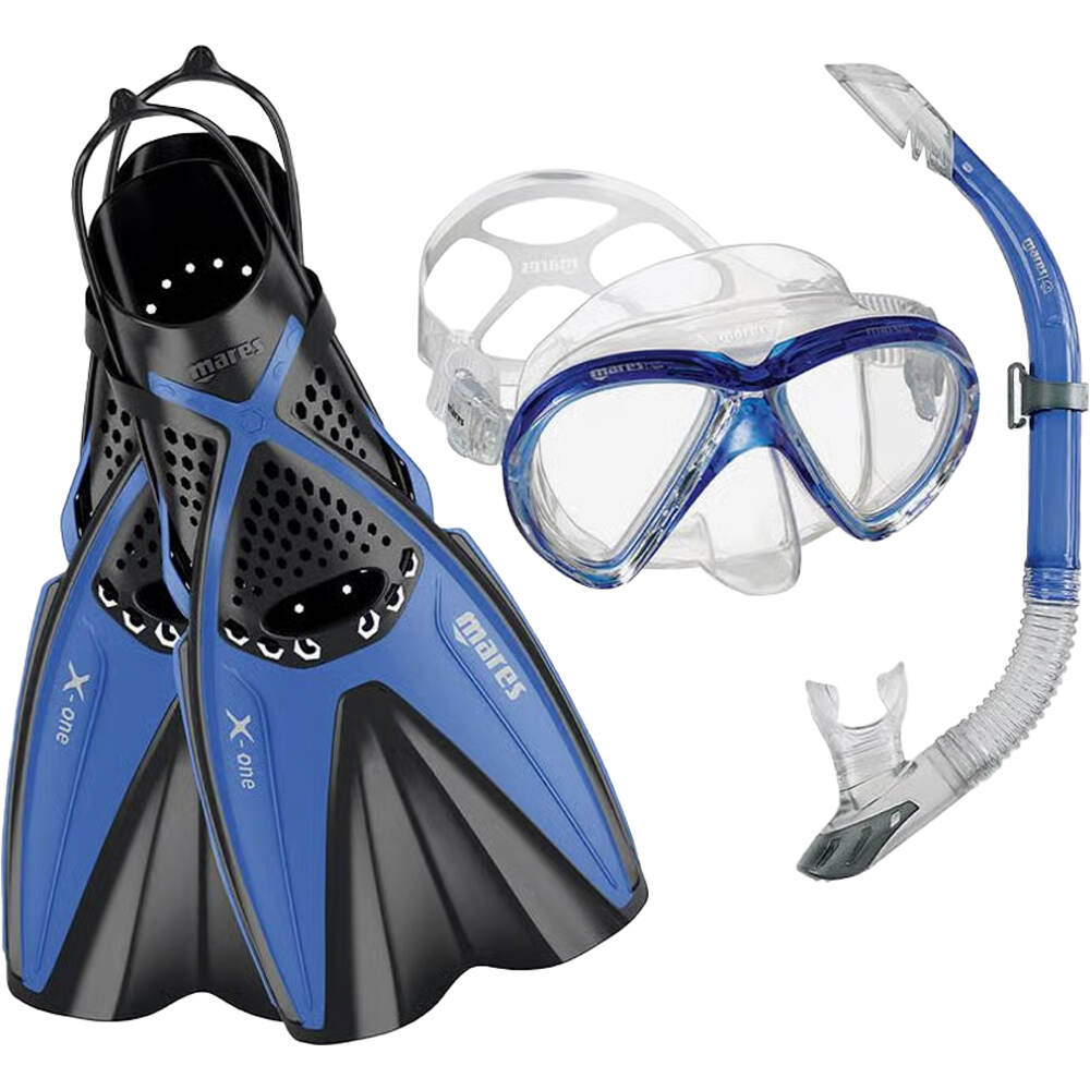 Mares kit gafastubo y aletas snorkel Set X-ONE MAREA vista frontal