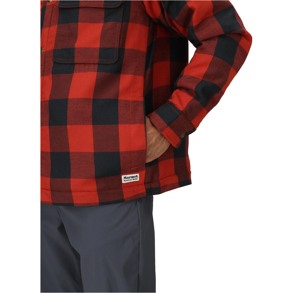 Marmot camisa montaña manga larga hombre Ridgefield Sherpa Flannel Shirt Jacket vista detalle