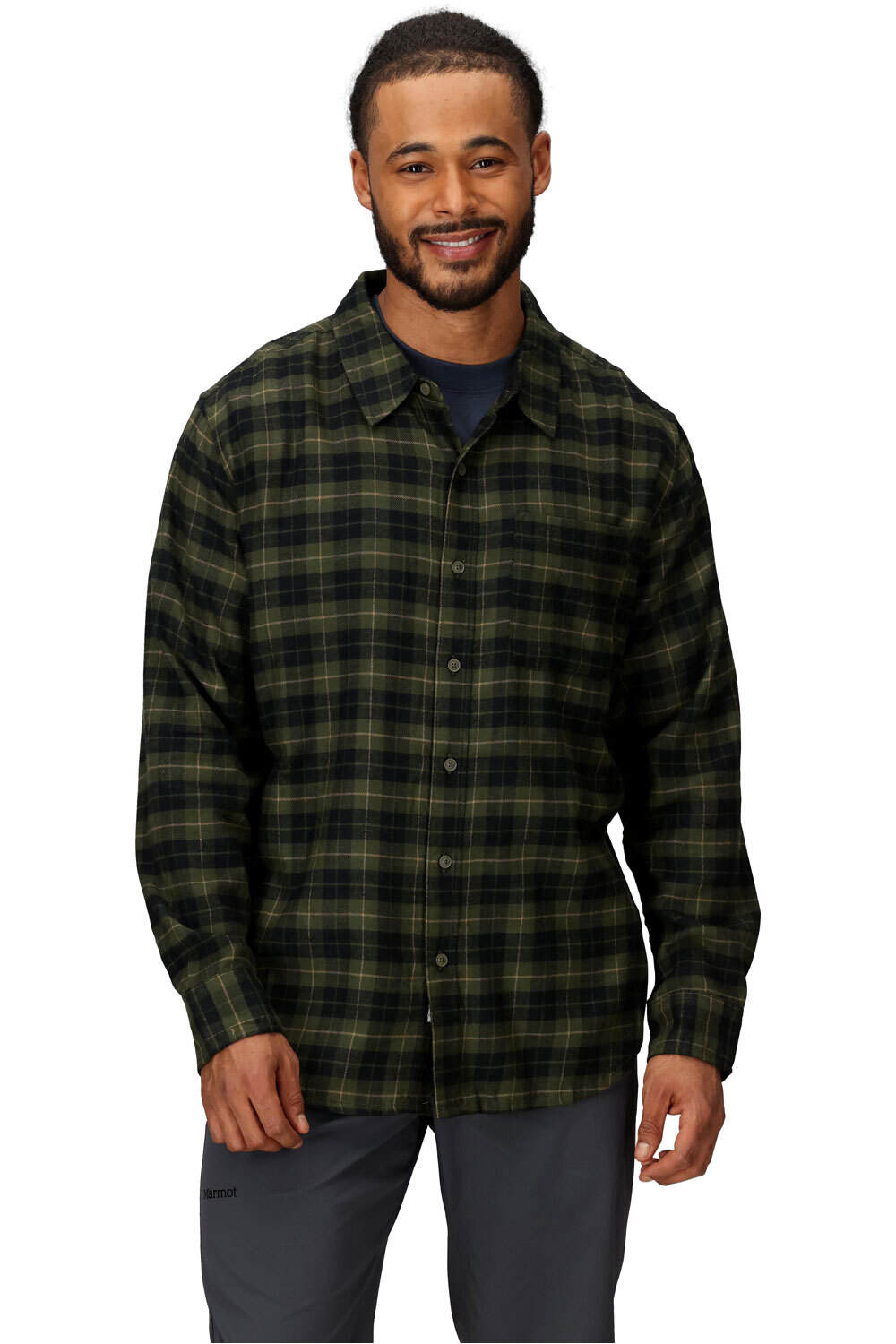 Marmot camisa montaña manga larga hombre Rsuh Creek Lightweight Flannel LS vista frontal