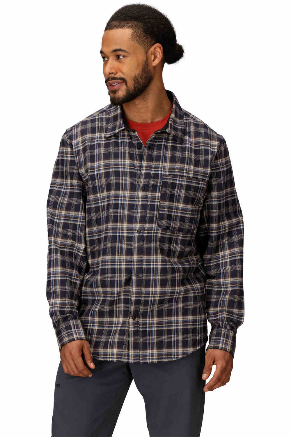 Marmot camisa montaña manga larga hombre Stonepeak Lightweight Performance Flannel LS vista frontal