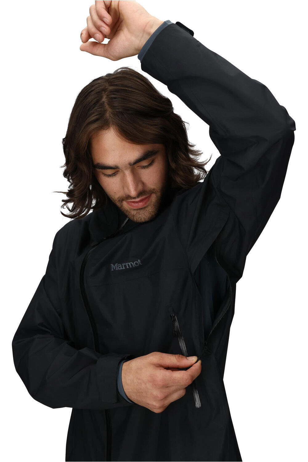 Marmot chaqueta impermeable hombre Minimalist Pertex Jacket vista detalle