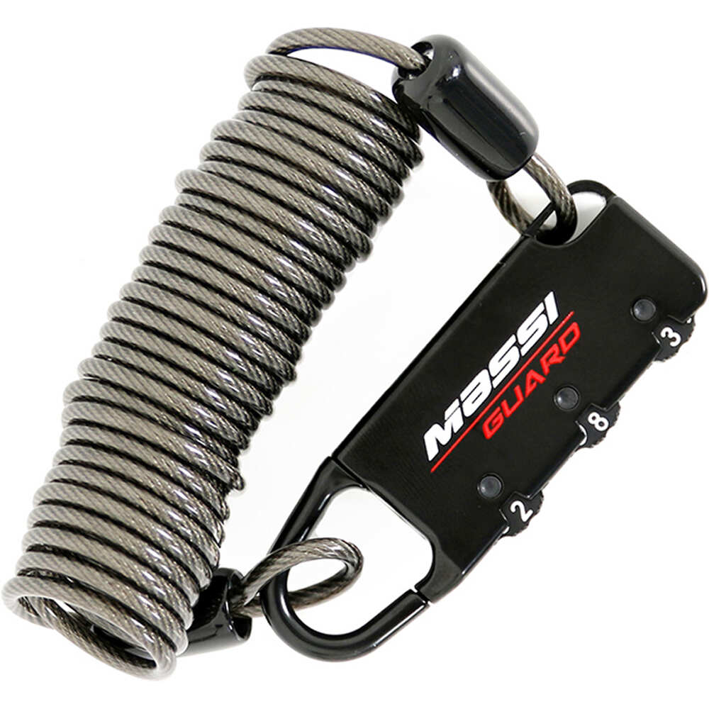 Massi candado bicicleta COMBINACION LIZARD   3X1800MM vista frontal