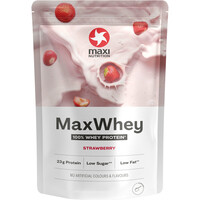 Maxi Nutrition proteínas MaxWhey Strawberry 420 g vista frontal