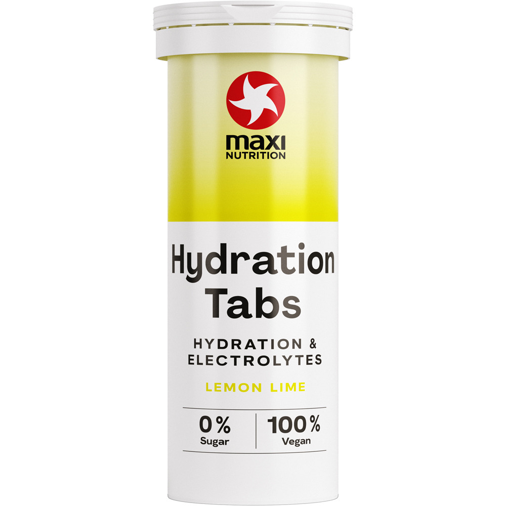 Maxi Nutrition Tabletas Hydration Tabs Lemon Lime, 10 tabletas vista frontal