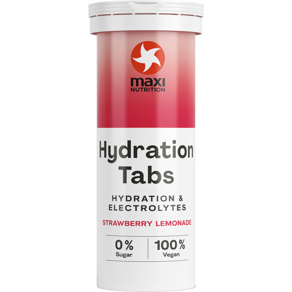 Maxi Nutrition Tabletas Hydration Tabs Strawberry, 10 tabletas vista frontal