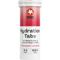Maxi Nutrition Tabletas Hydration Tabs Strawberry, 10 tabletas vista frontal