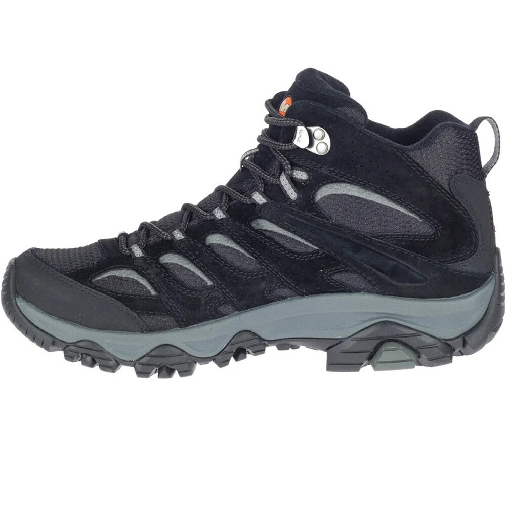 Merrell bota trekking hombre MOAB 3 MID GTX - BLACK/GREY vista trasera