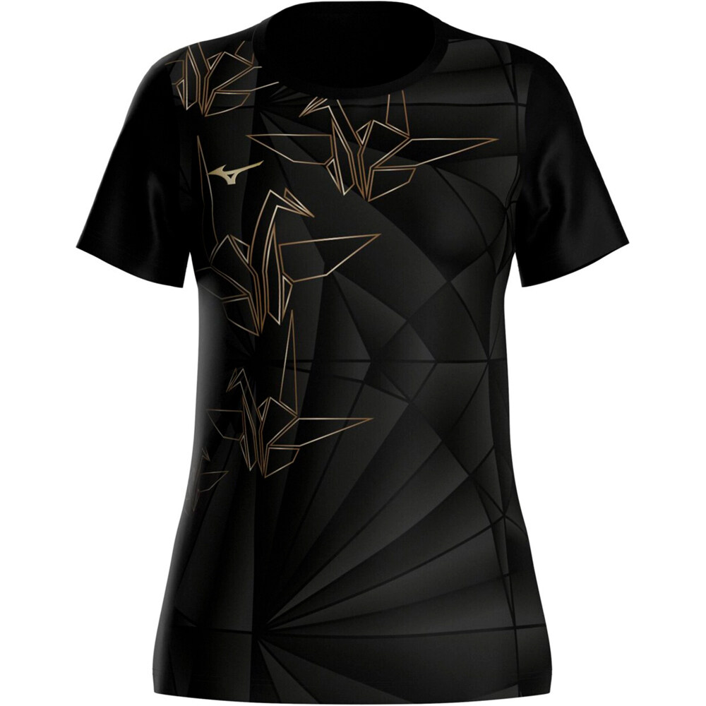 Mizuno camiseta entrenamiento manga corta mujer Active DryAeroFlow Graphic Short Sleeve Tee vista frontal