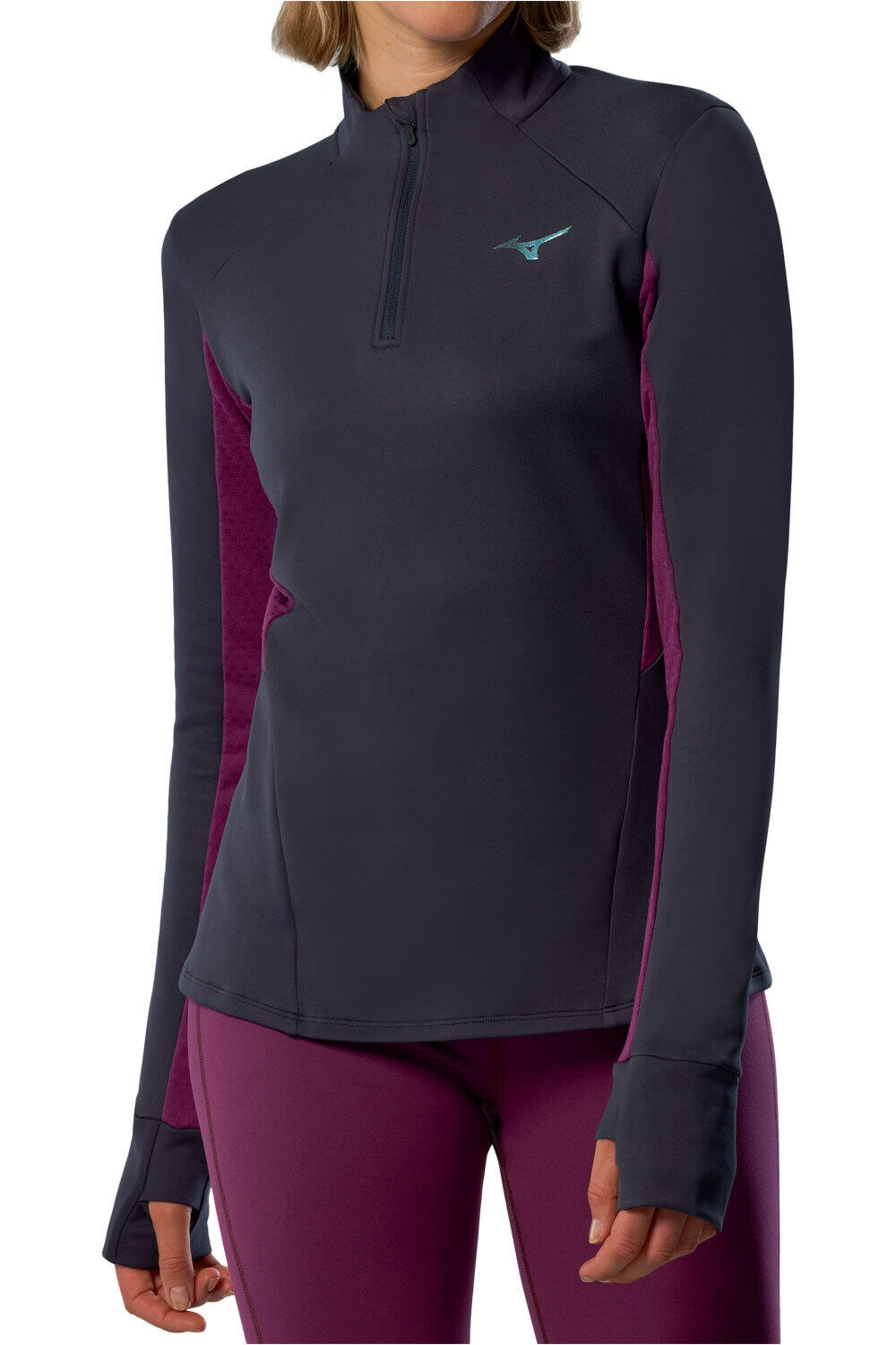 Mizuno camiseta técnica manga larga mujer Active Warm HZ LS vista frontal