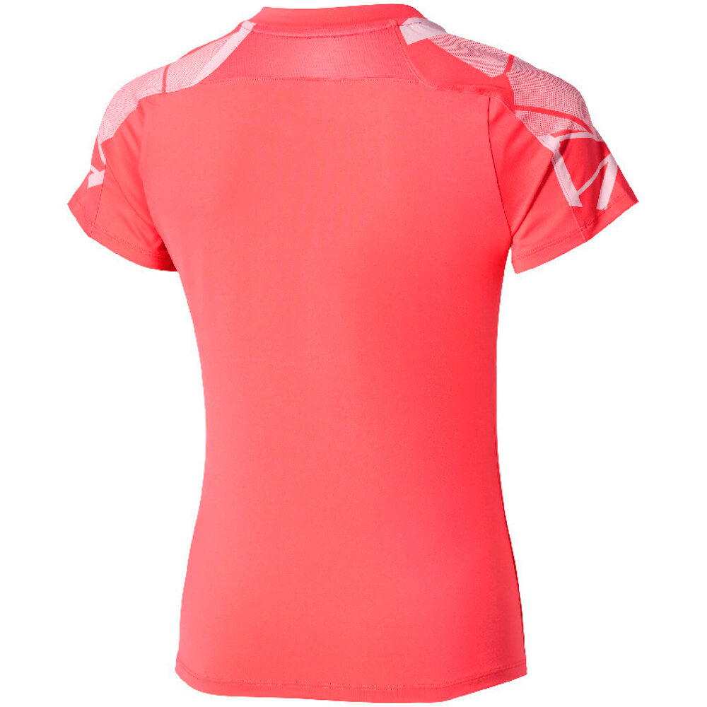 Mizuno camiseta tenis manga corta mujer TENNIS PRINTED S/SLEEVE TEE W vista trasera