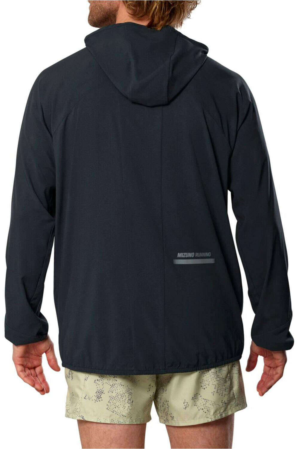 Mizuno Chaqueta Running Hombre Active Alpha Hooded Jacket vista trasera