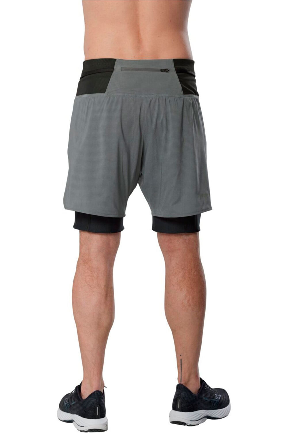 Mizuno pantalón running hombre Trail Multipocket Trail 2in1 Short vista trasera