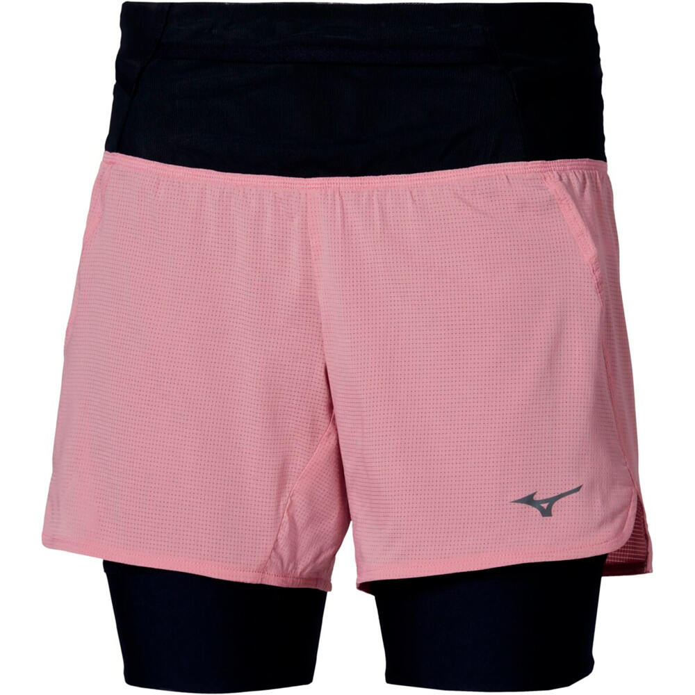 Mizuno pantalones cortos trail running mujer Trail Multipocket 2in1 Short vista frontal