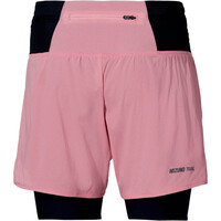 Mizuno pantalones cortos trail running mujer Trail Multipocket 2in1 Short vista trasera