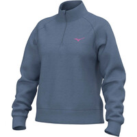 Mizuno sudaderas deportivas mujer Athletic 1/4 Zip top vista detalle