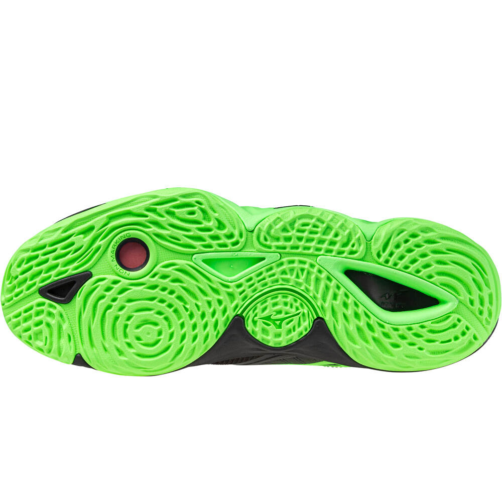 Mizuno zapatilla indoor hombre WAVE MOMENTUM ELITE MID vista trasera