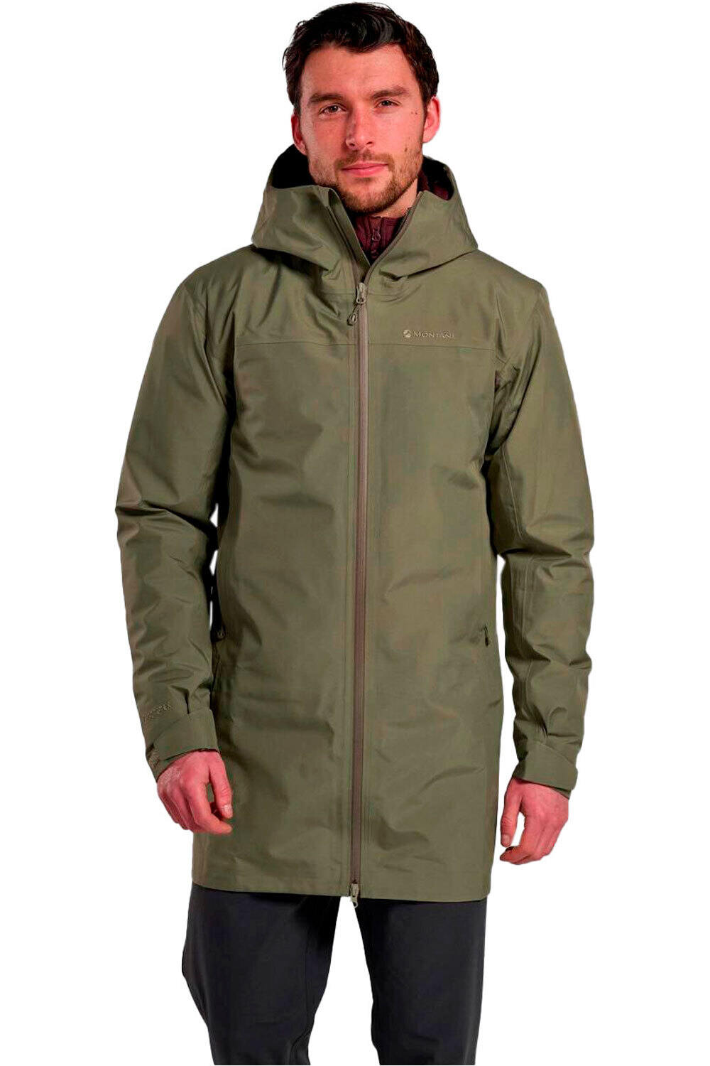 Montane chaqueta impermeable hombre SPIRIT LONG JKT vista frontal