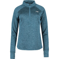 New Balance camiseta técnica manga larga mujer Athletics Heat Grid Half Zip vista frontal