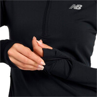 New Balance camiseta técnica manga larga mujer NB Harmony Half Zip vista detalle