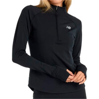 New Balance camiseta técnica manga larga mujer NB Harmony Half Zip vista frontal
