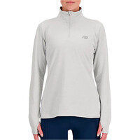 New Balance camisetas fitness mujer Sport Essentials Space Dye Quarter Zip vista frontal