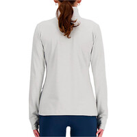 New Balance camisetas fitness mujer Sport Essentials Space Dye Quarter Zip vista trasera