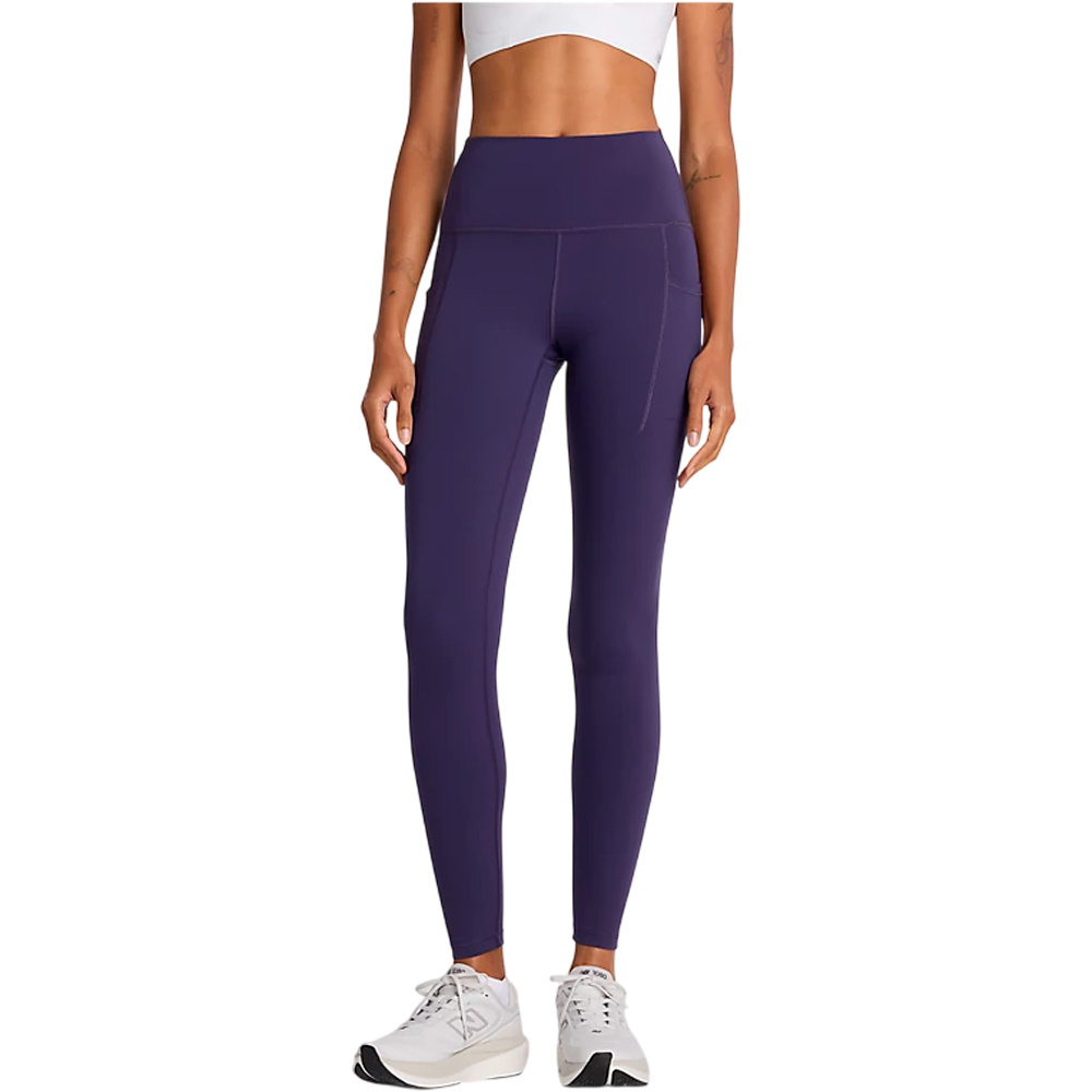 New Balance malla larga running mujer NB Sleek Pocket High Rise Legging 27 vista frontal