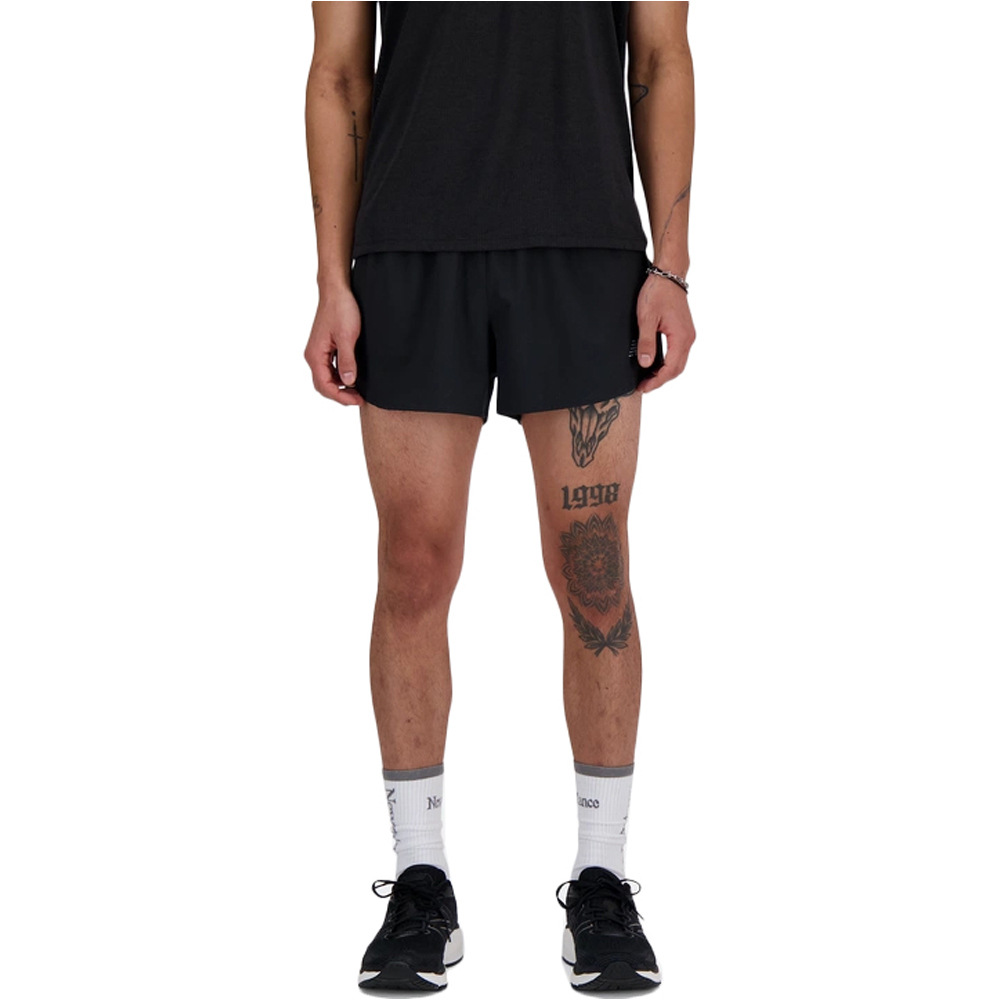 New Balance pantaloneta técnica hombre RC Seamless Short 3 Inch Split vista frontal