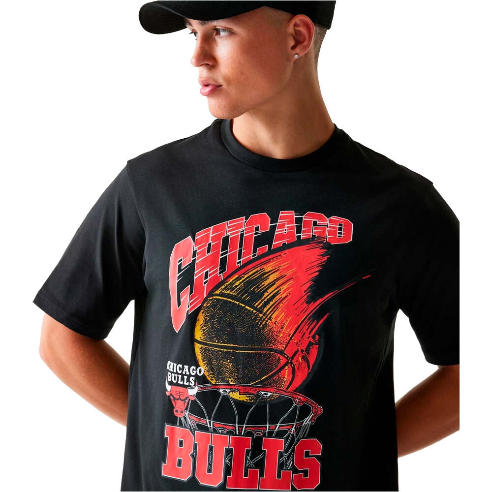 New Era camiseta baloncesto CHICAGO BULLS BLK vista detalle
