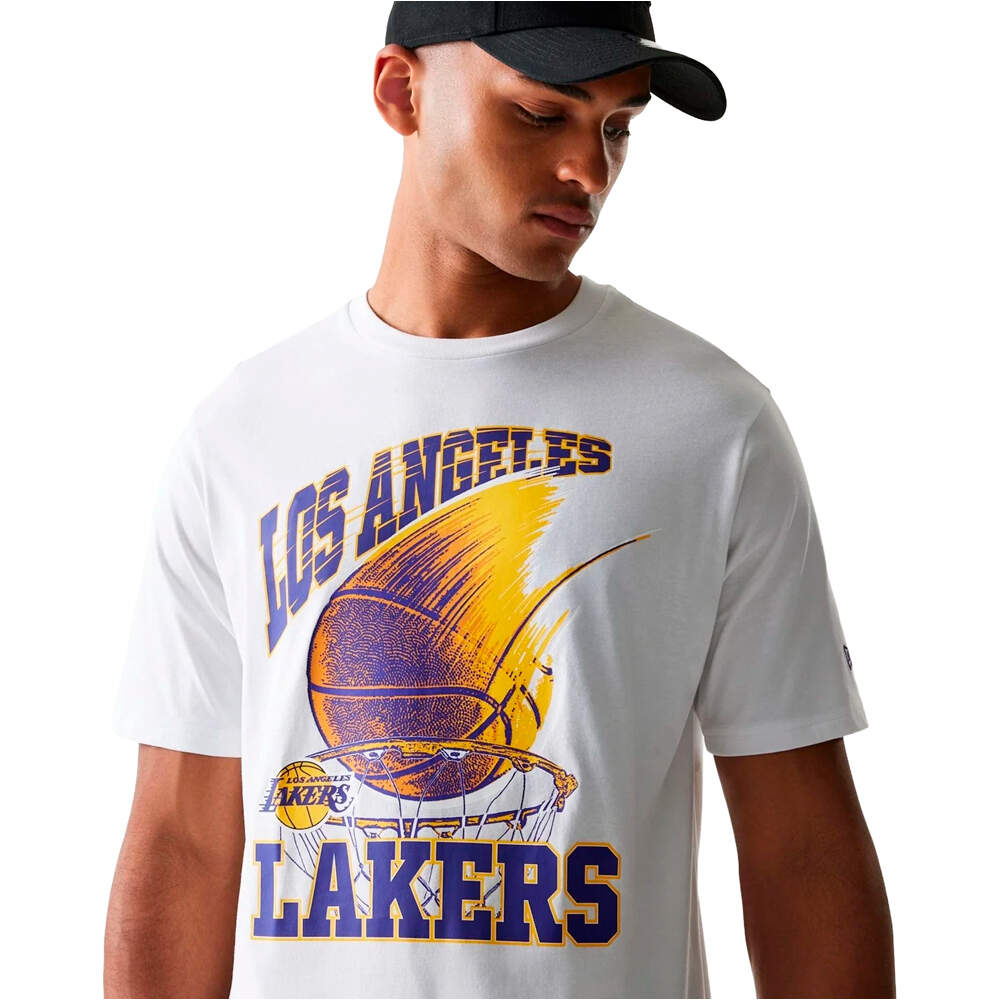 New Era camiseta baloncesto LOS ANGELES LAKERS WHI vista detalle
