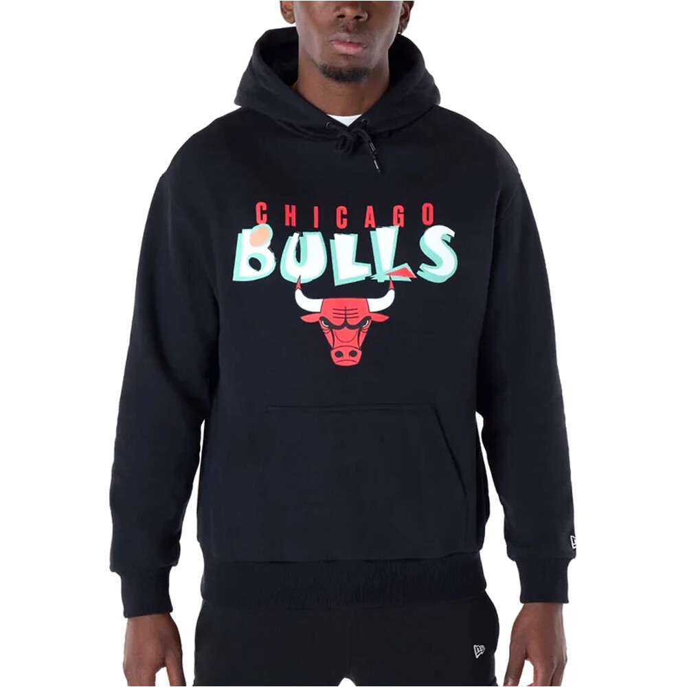 New Era sudadera baloncesto CHICAGO BULLS GRAPHIC HOODIE NE vista frontal