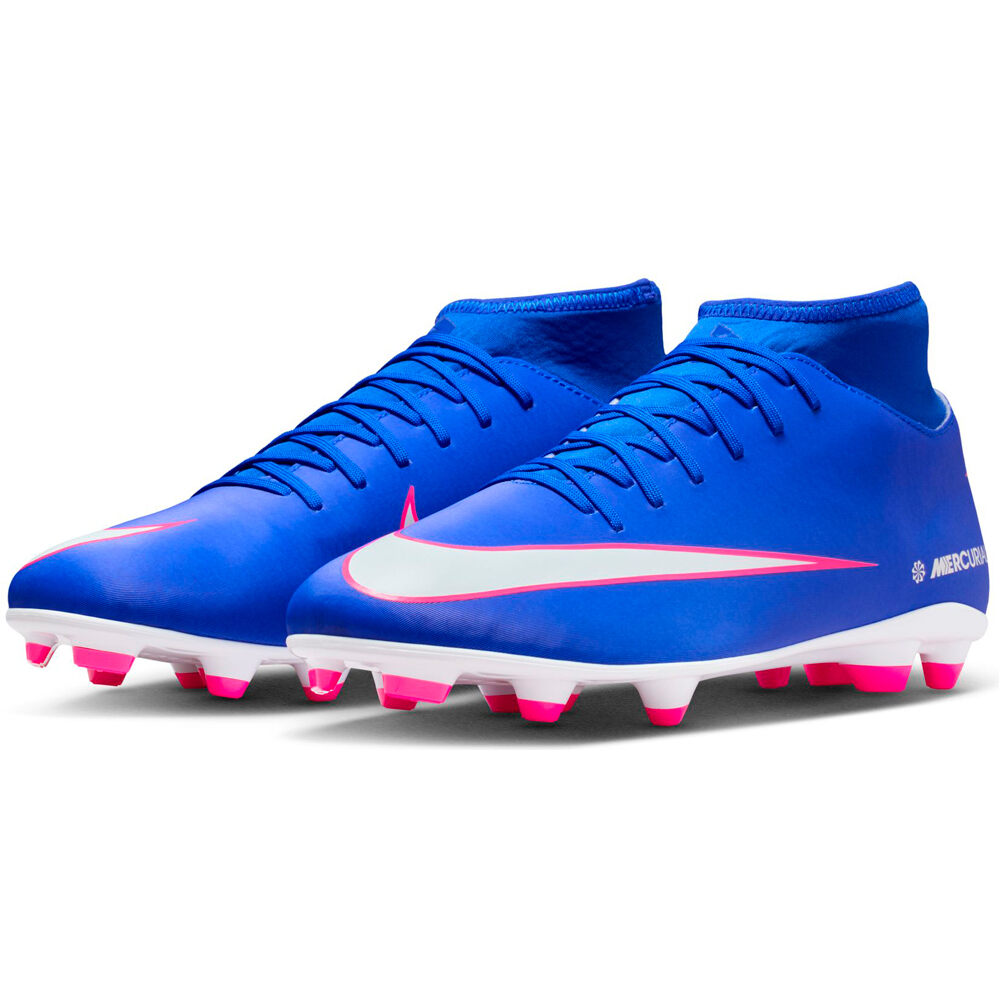 Nike botas de futbol cesped artificial MERCURIAL SUPERFLY 10 CLUB FG/MG AZ lateral interior