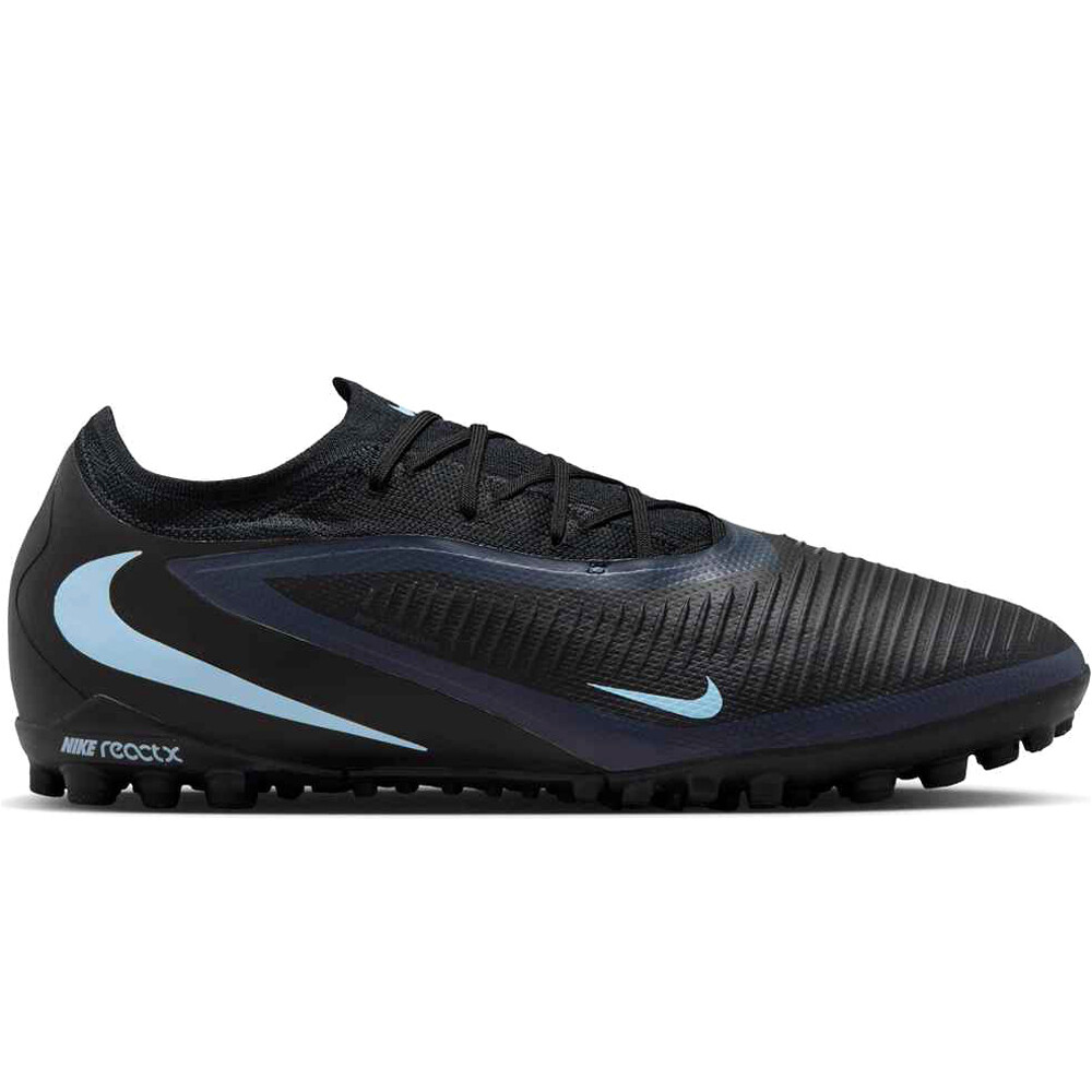 Nike botas de futbol multitaco y terreno duro REACTX PHANTOM 6 LOW PRO TF lateral exterior