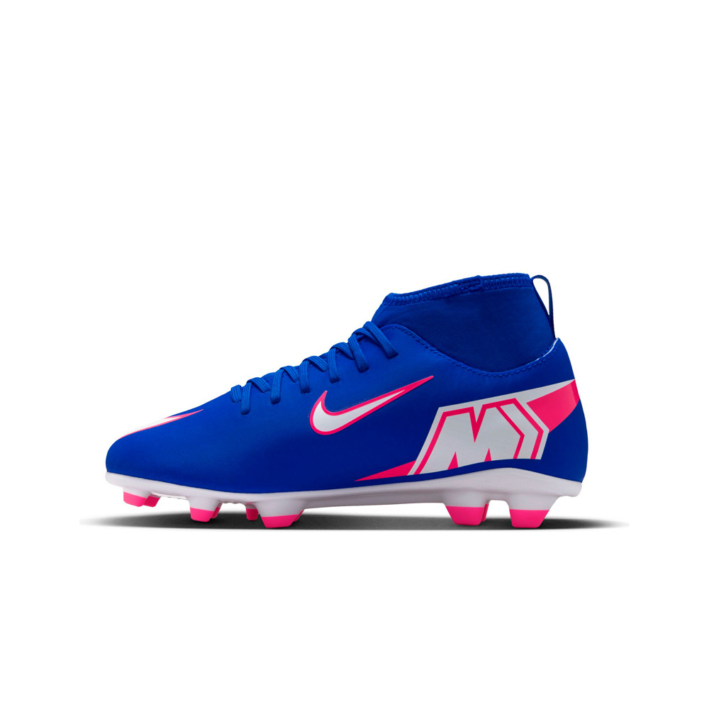 Nike botas de futbol niño cesped artificial JR MERCURIAL SUPERFLY 10 CLUB FG/MG AZ puntera
