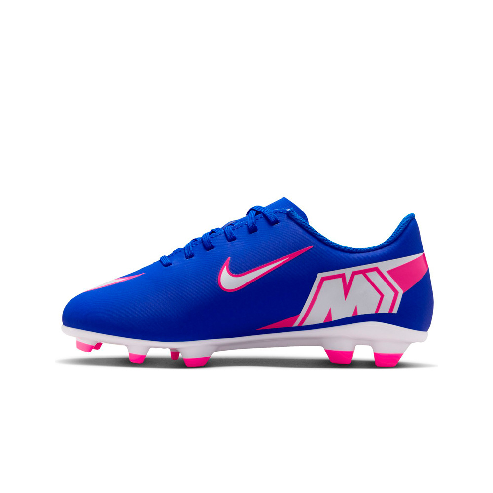 Nike botas de futbol niño cesped artificial JR MERCURIAL VAPOR 16 CLUB FG/MG AZ puntera