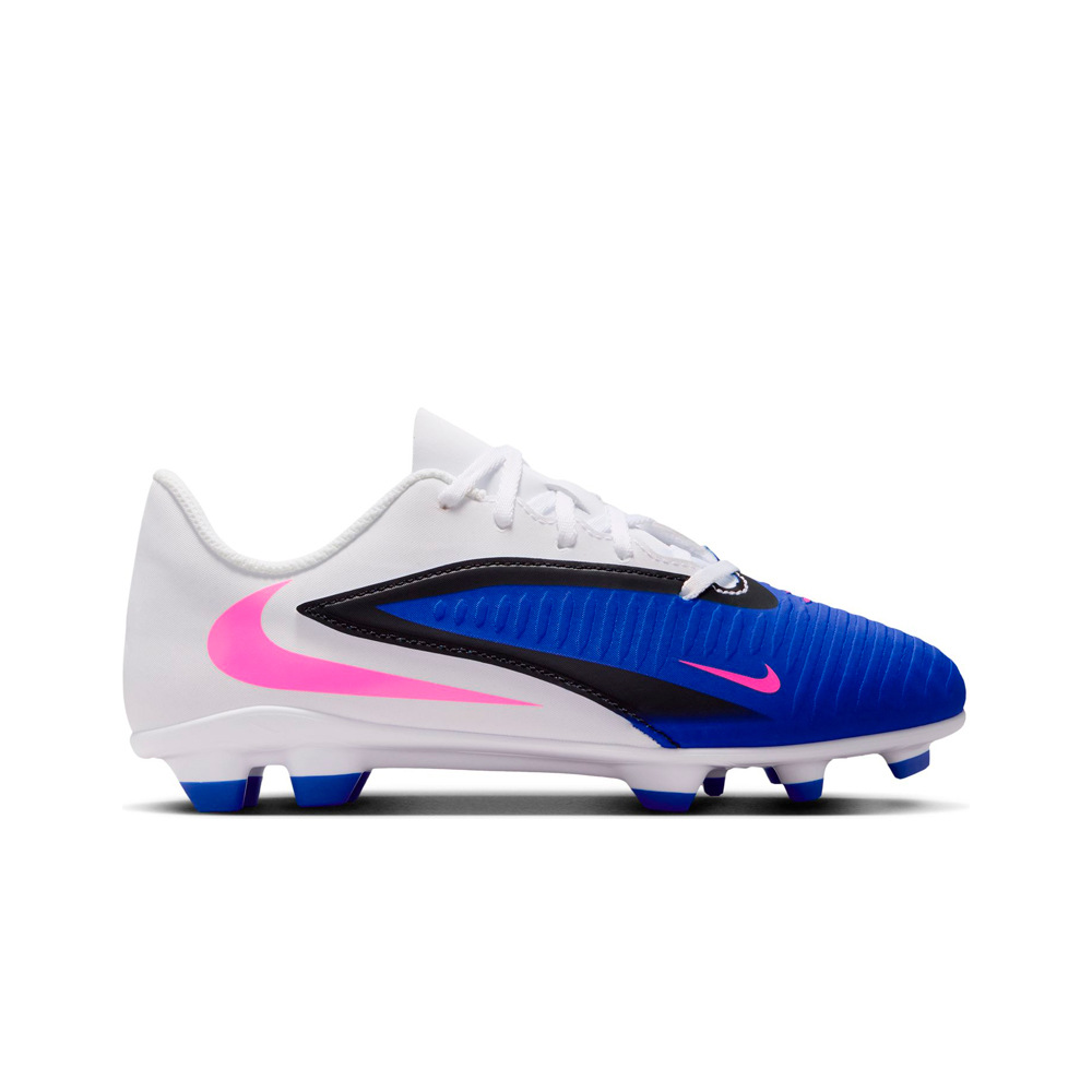 Nike botas de futbol niño cesped artificial JR PHANTOM 6 LOW CLUB FG/MG AZ lateral exterior