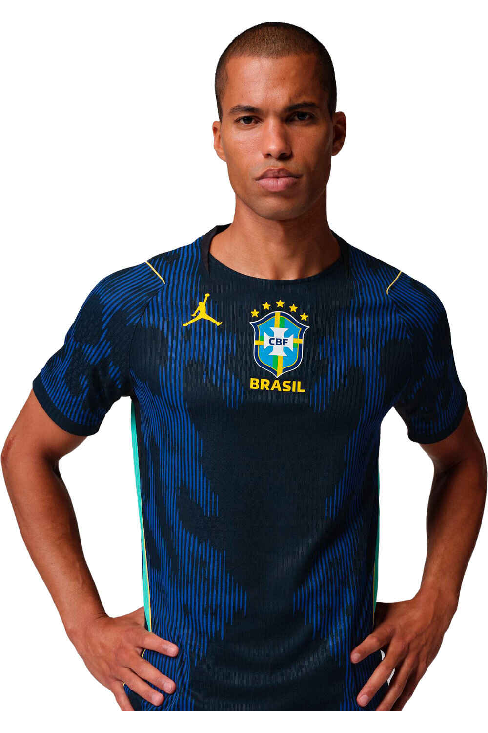 Nike camiseta de fútbol oficiales BRASIL 26 M NK DF JSY SS MATCH AW AZ vista frontal