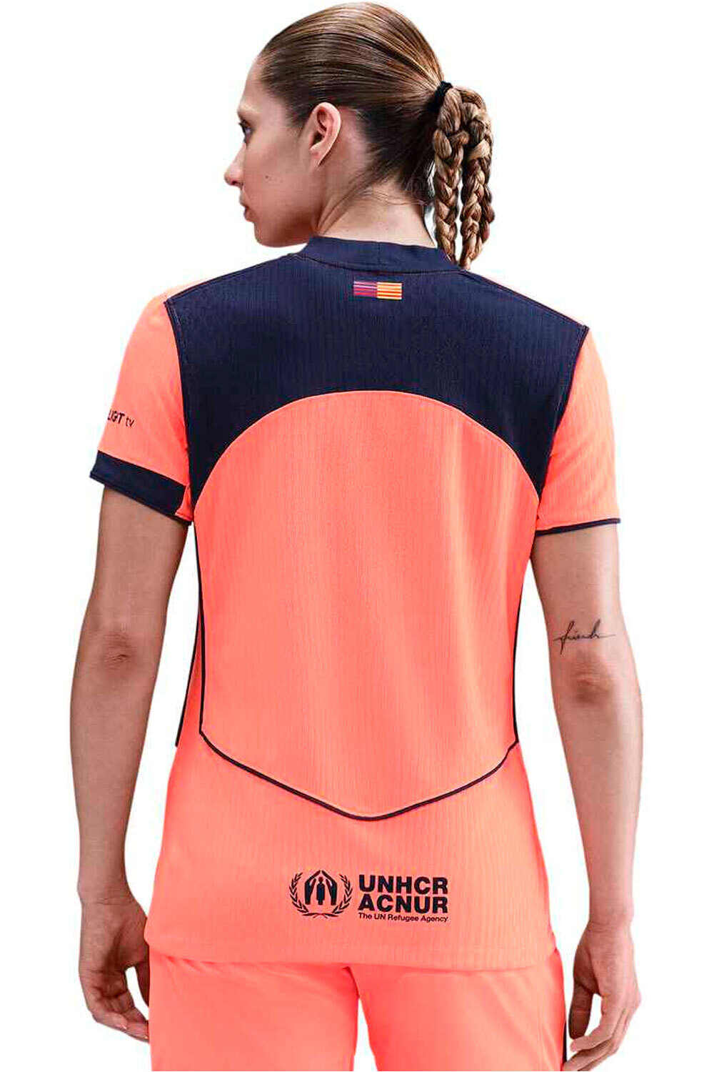 Nike camiseta de fútbol oficiales FCB W NK DFADV JSY SS MATCH 3R vista trasera