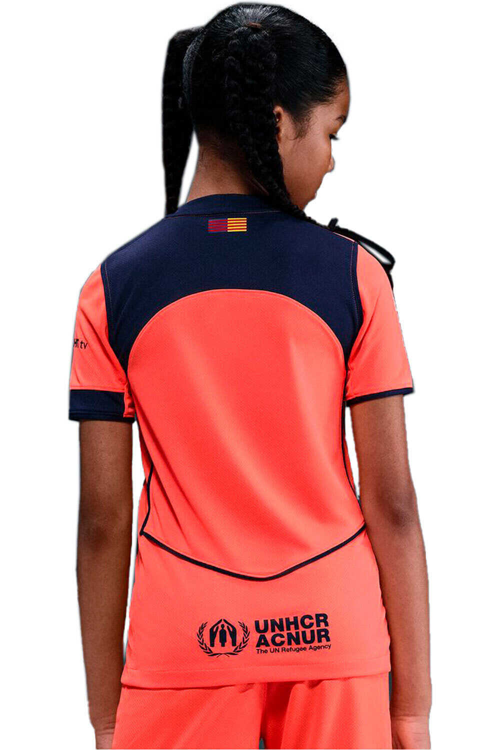 Nike camiseta de fútbol oficiales niño BARCELONA 26 Y NK DF JSY SS STAD 3R CORAL vista trasera