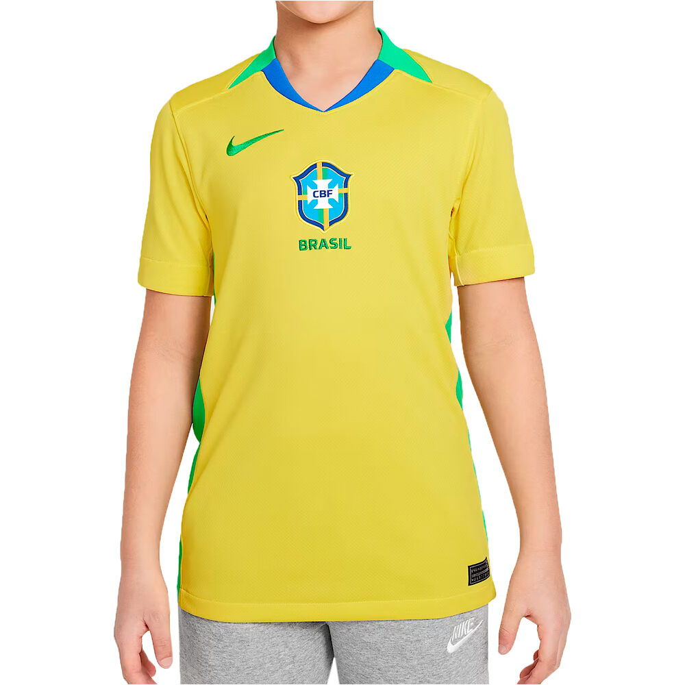 Nike camiseta de fútbol oficiales niño CBF Y NK DF STAD JSY SS HM vista frontal