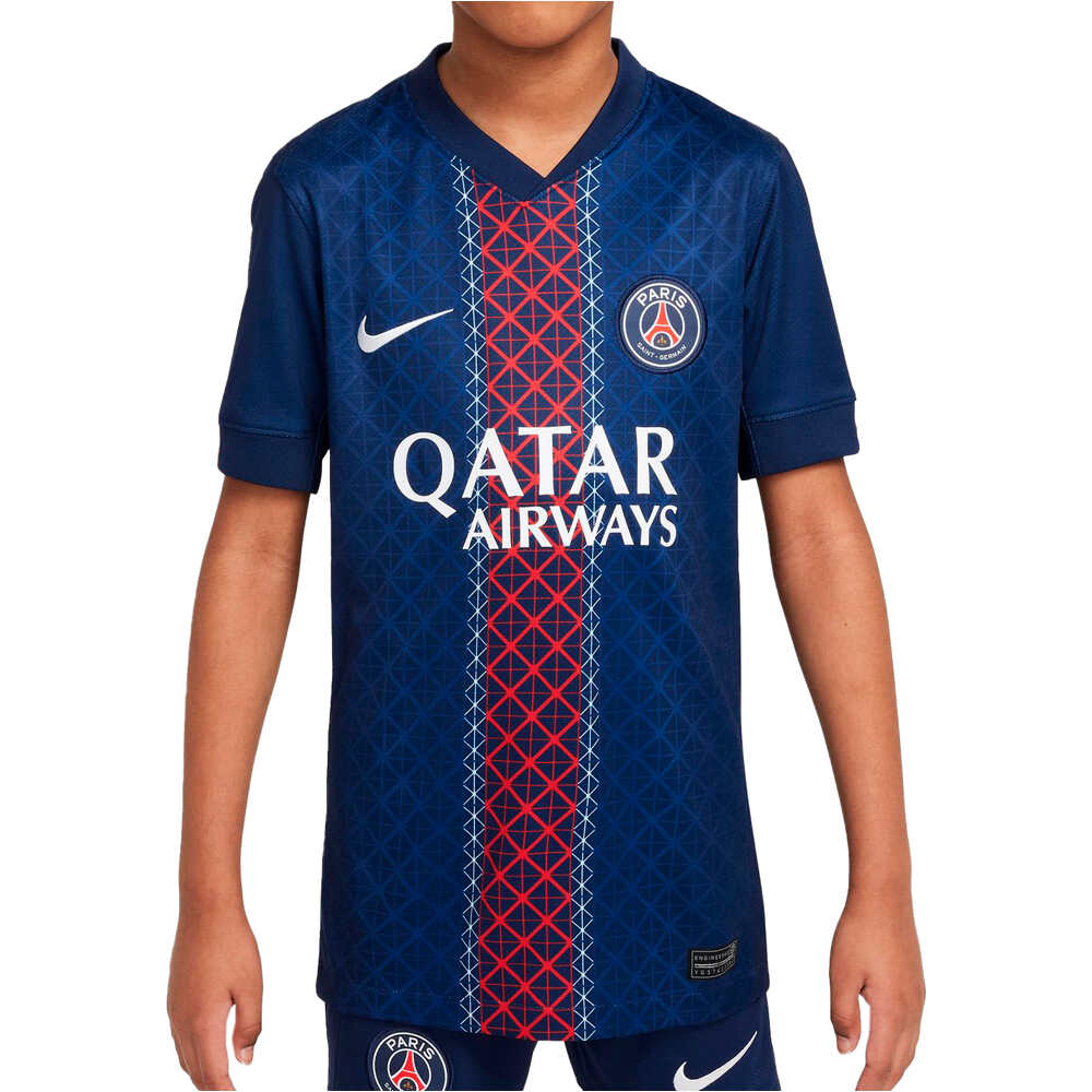 Nike camiseta de fútbol oficiales niño PSG 25 Y NK DF JSY SS STAD HM vista frontal