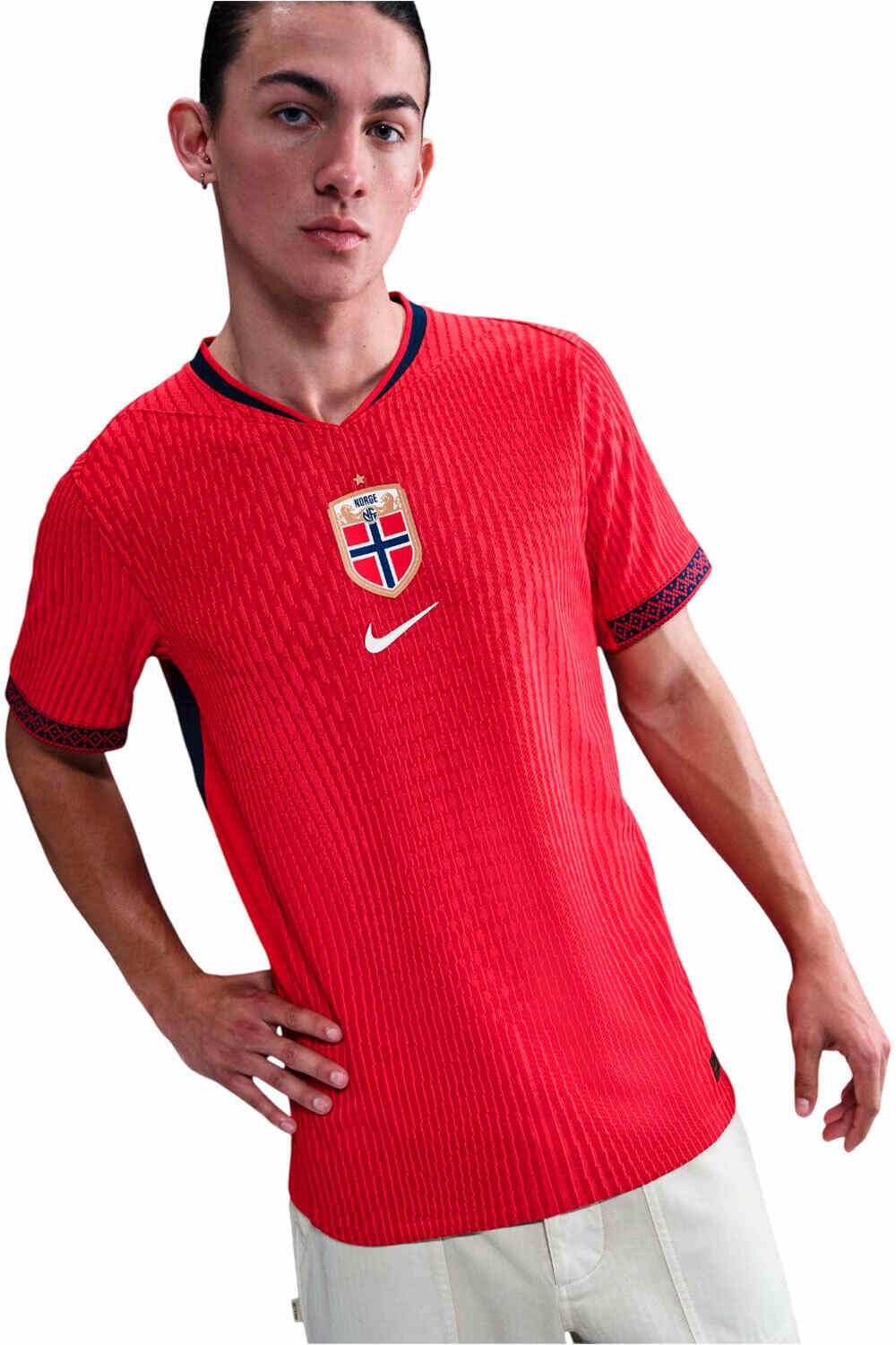 Nike camiseta de fútbol oficiales NORUEGA 25 M NK DFADV MATCH JSY SS HM vista trasera