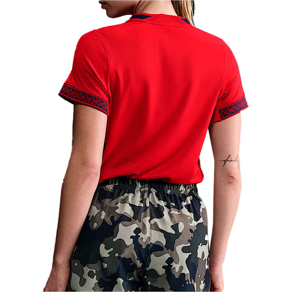 Nike camiseta de fútbol oficiales NORUEGA 25 W NK DF STAD JSY SS HM vista trasera