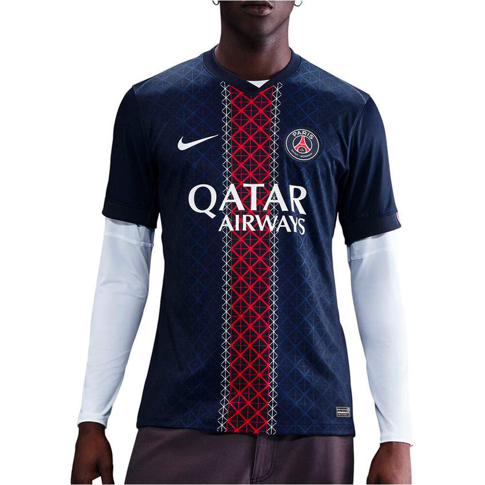 Nike camiseta de fútbol oficiales PSG 26  M NK DF JSY SS STAD HM ROBL vista frontal