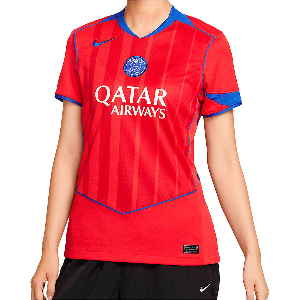 Nike camiseta de fútbol oficiales PSG W NK DF JSY SS STAD 3R vista frontal